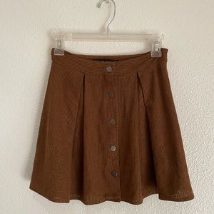 Zara Suede-look skirt, XS